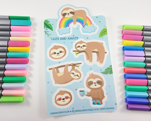 Sloth Sticker Sheet