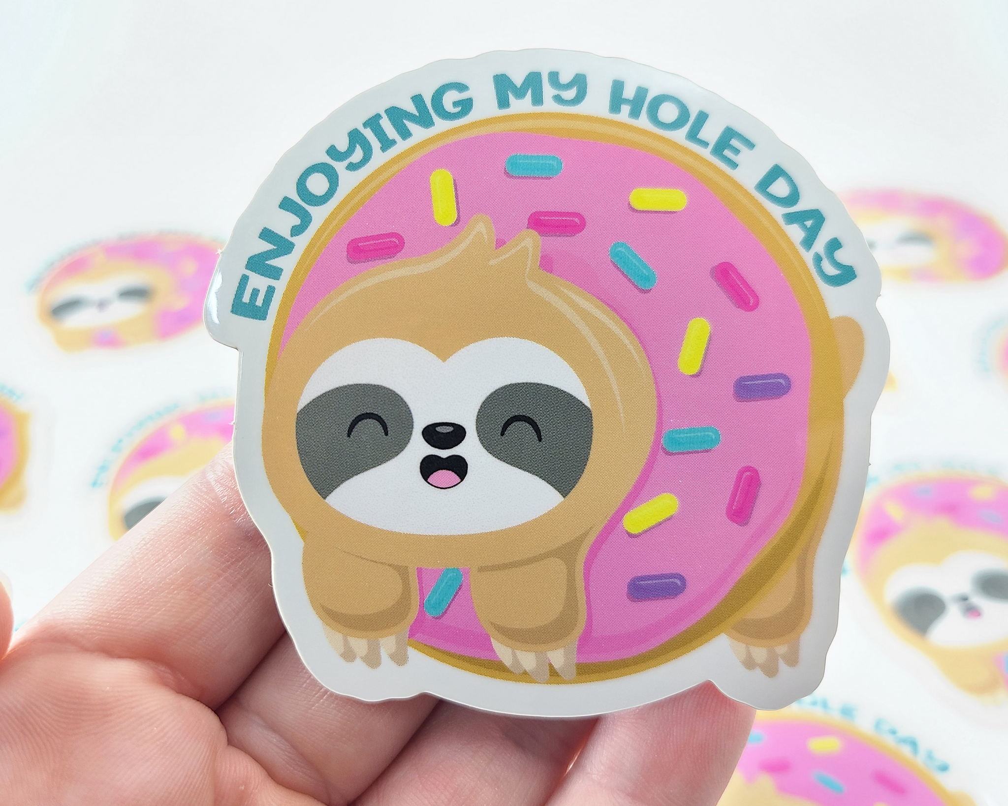 Sloth Donut Sticker