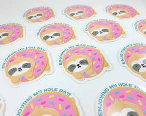 Sloth Donut Sticker