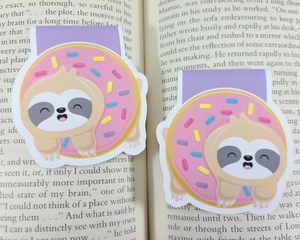 Sloth Donut Magnetic Bookmark