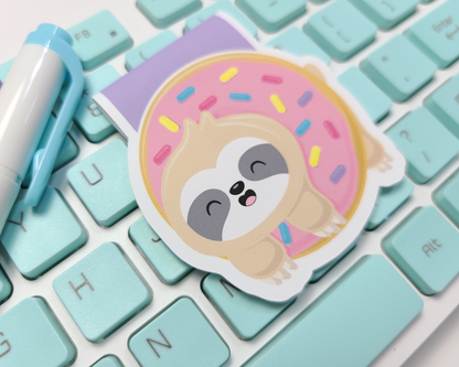 Sloth Donut Magnetic Bookmark