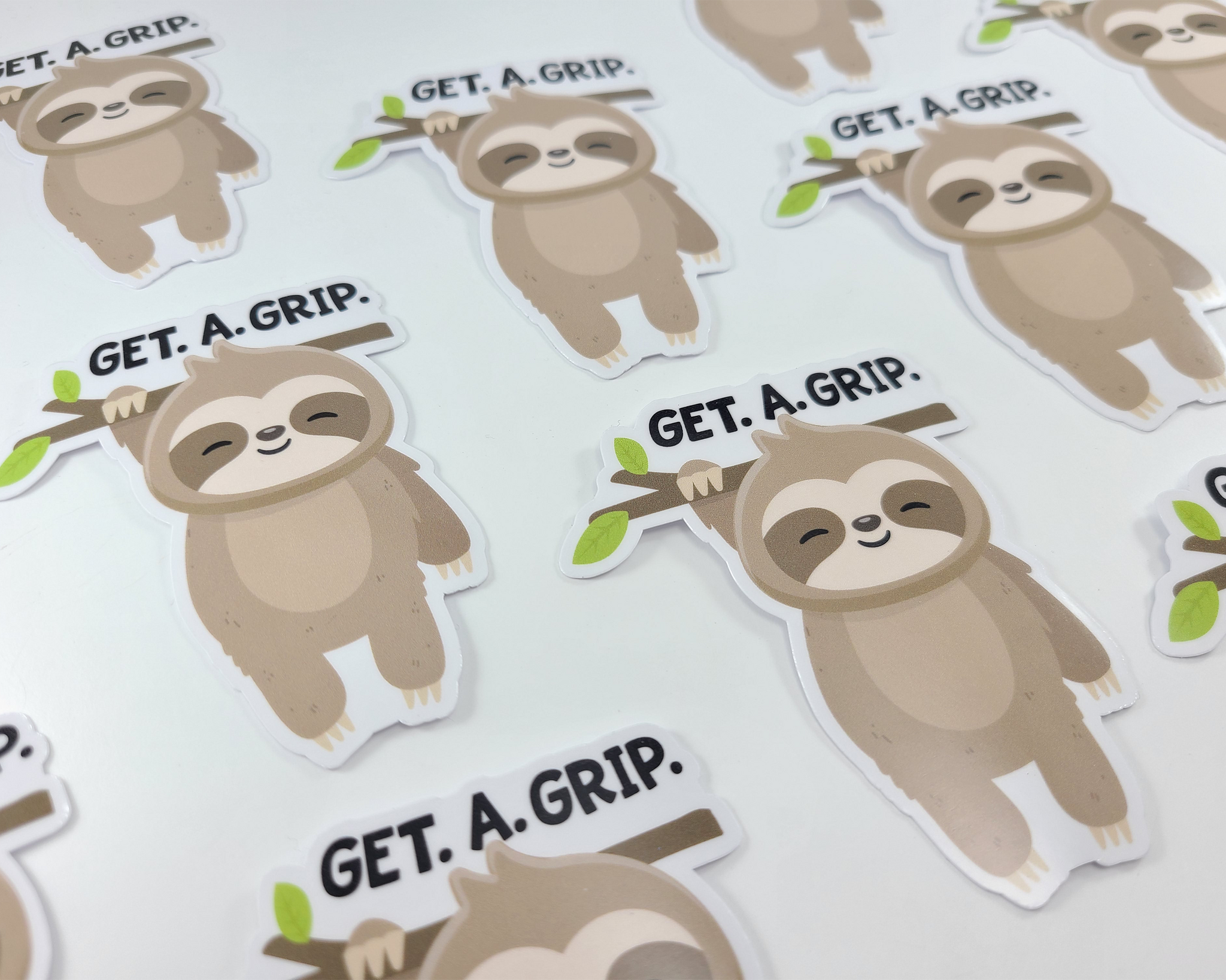 Sloth Get A Grip Sticker