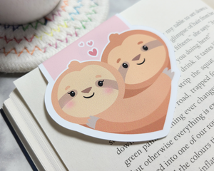 Sloth Hug Magnetic Bookmark