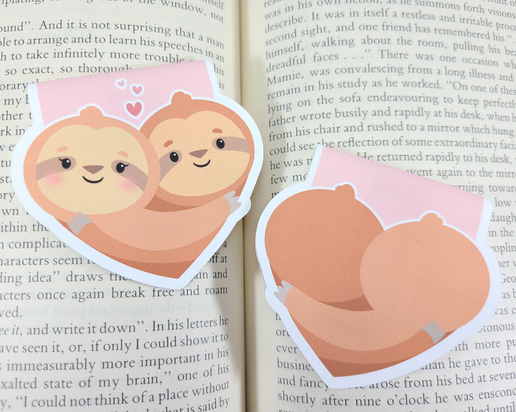 Sloth Hug Magnetic Bookmark