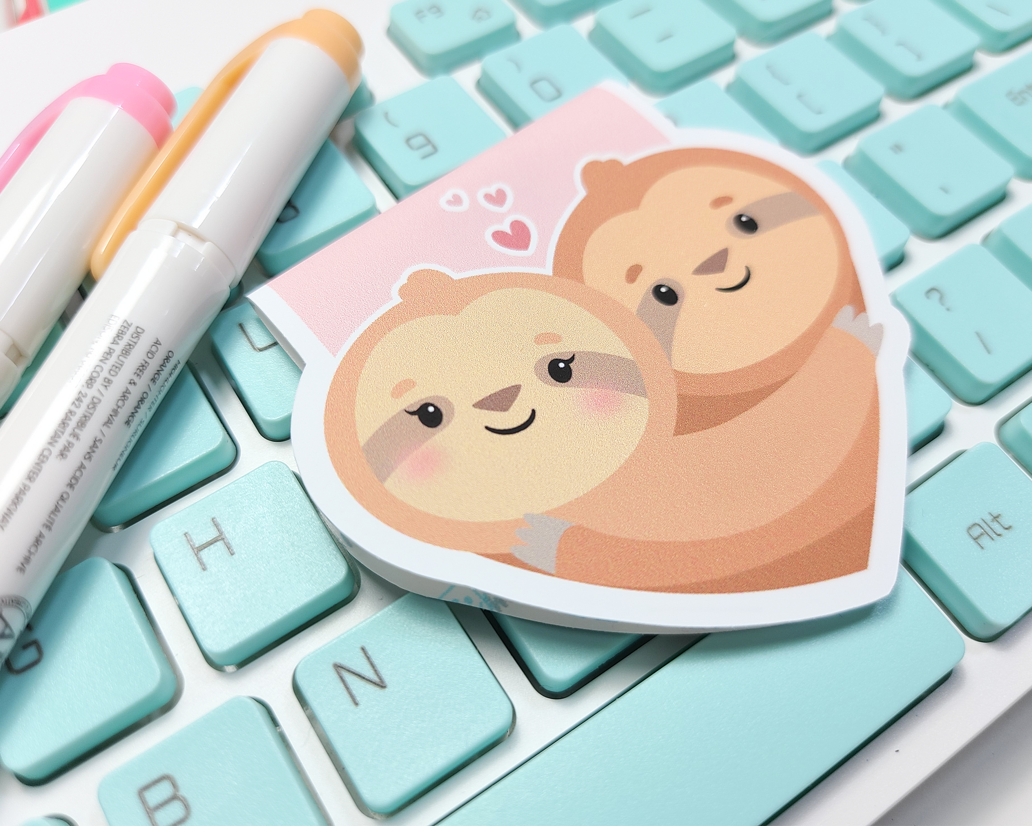 Sloth Hug Magnetic Bookmark