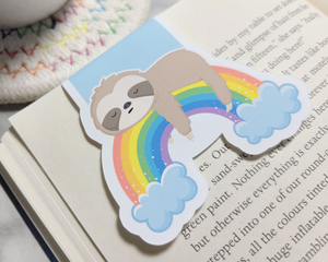 Sloth Rainbow Magnetic Bookmark