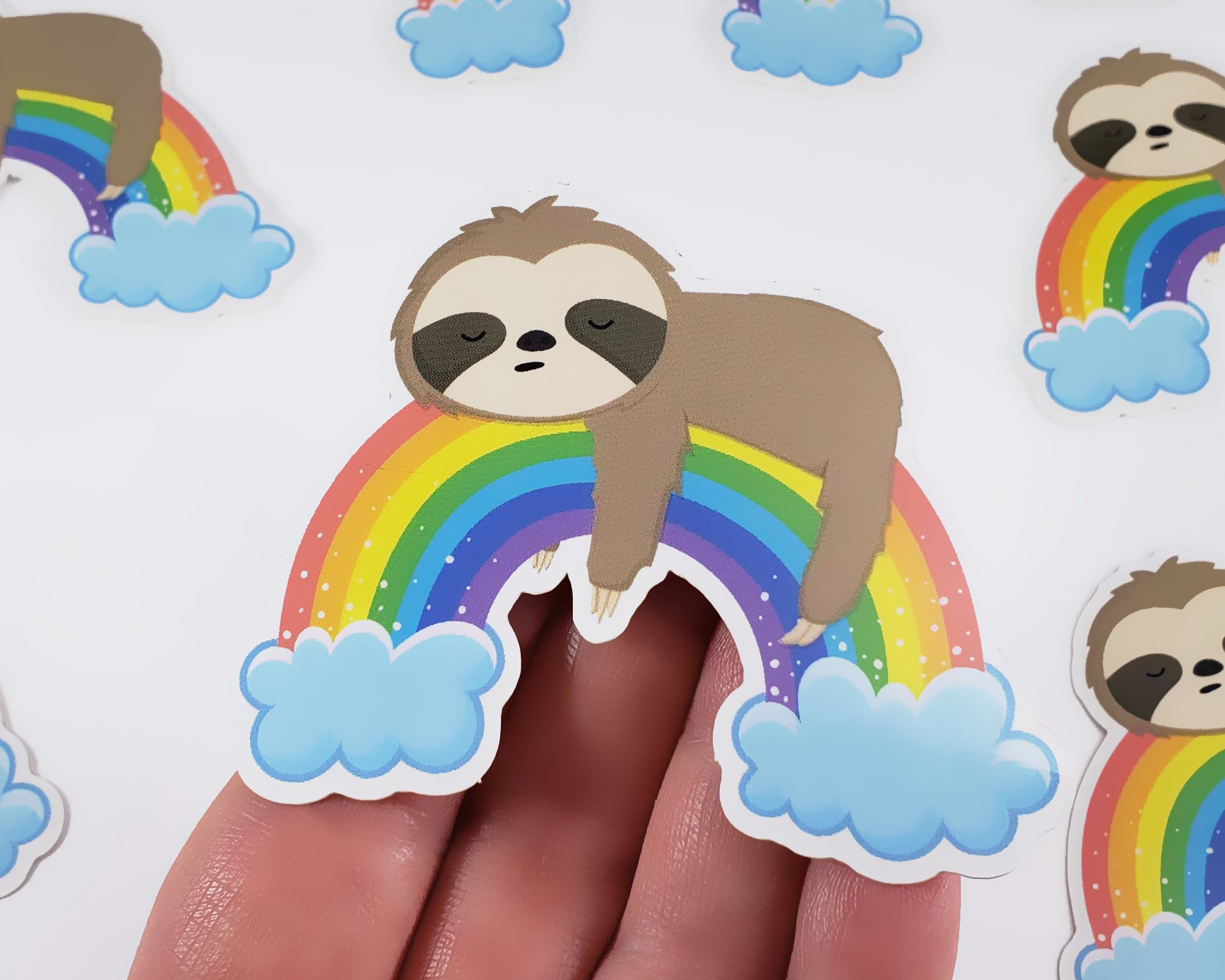 Sloth Rainbow Sticker