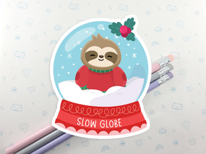 Sloth Slow Globe Sticker