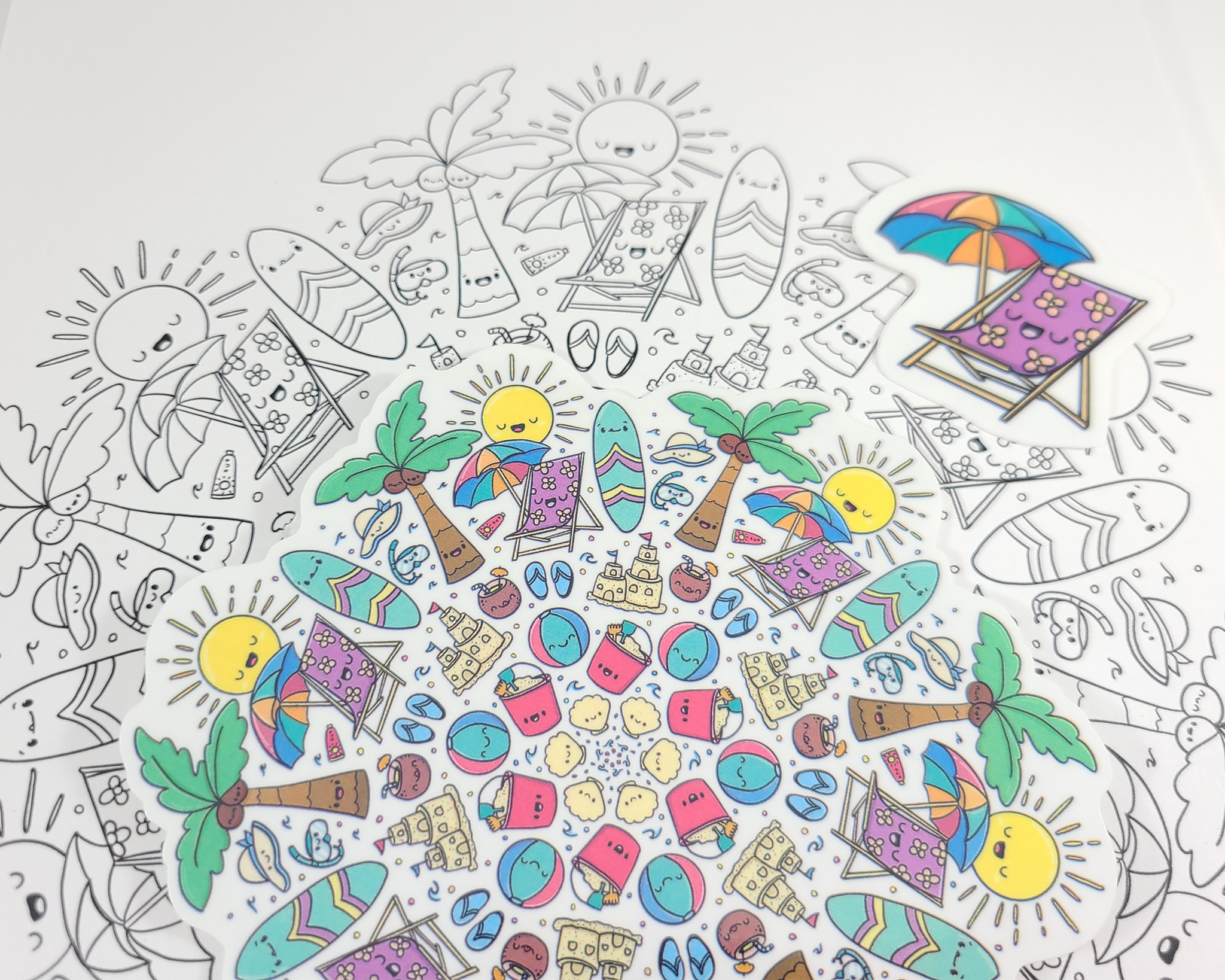 Summer Mandala Sticker Set