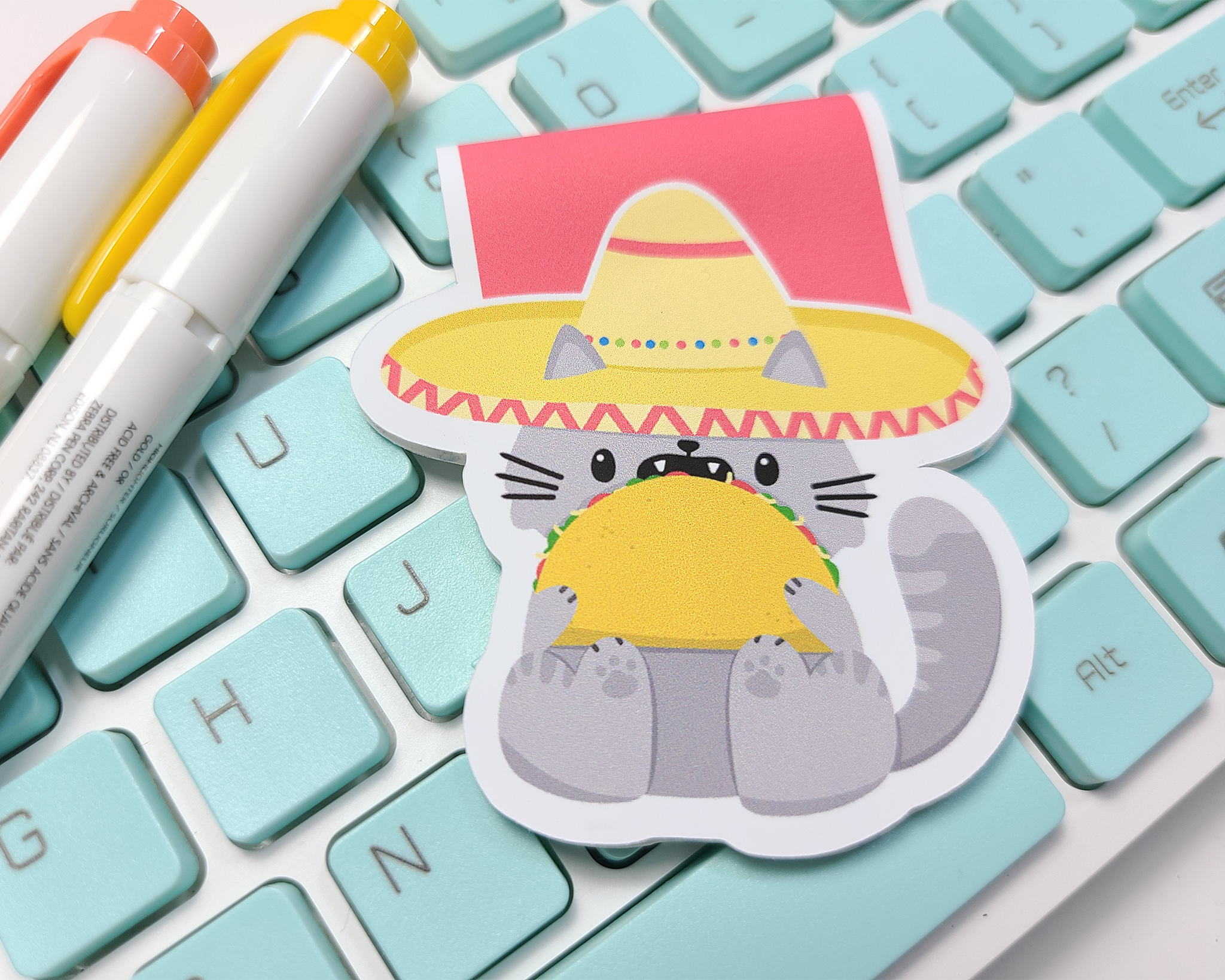 Cat Tacocat Magnetic Bookmark