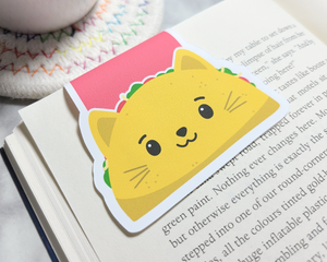 Cat Shaped Taco Magnetic Bookmark