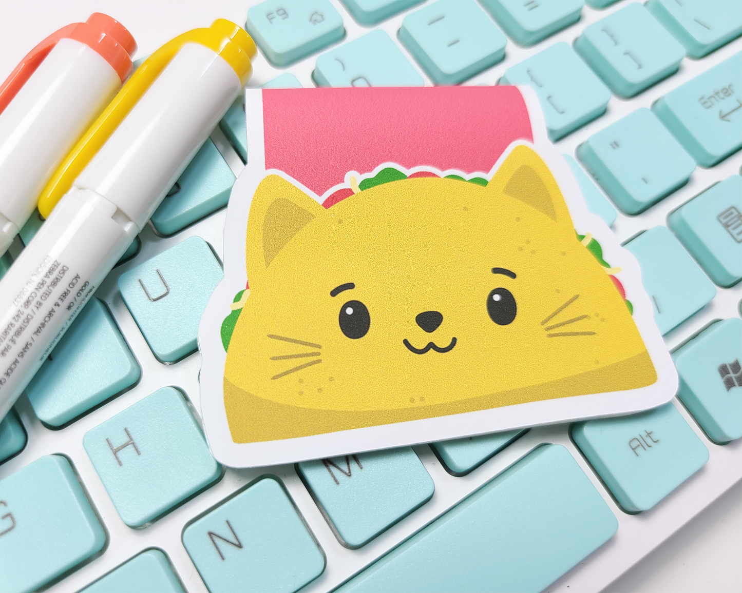 Cat Shaped Taco Magnetic Bookmark
