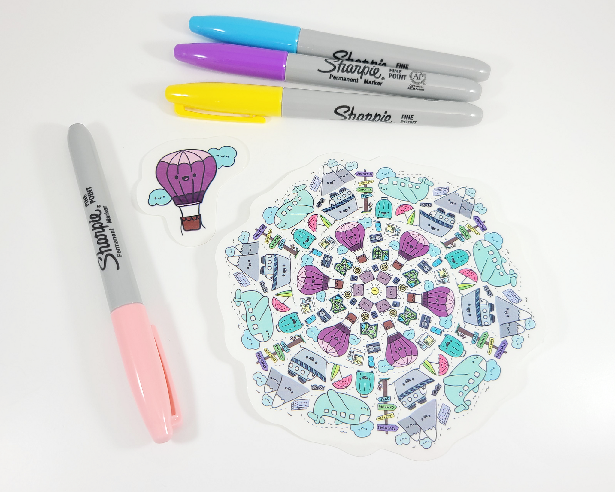 Travel Mandala Sticker Set