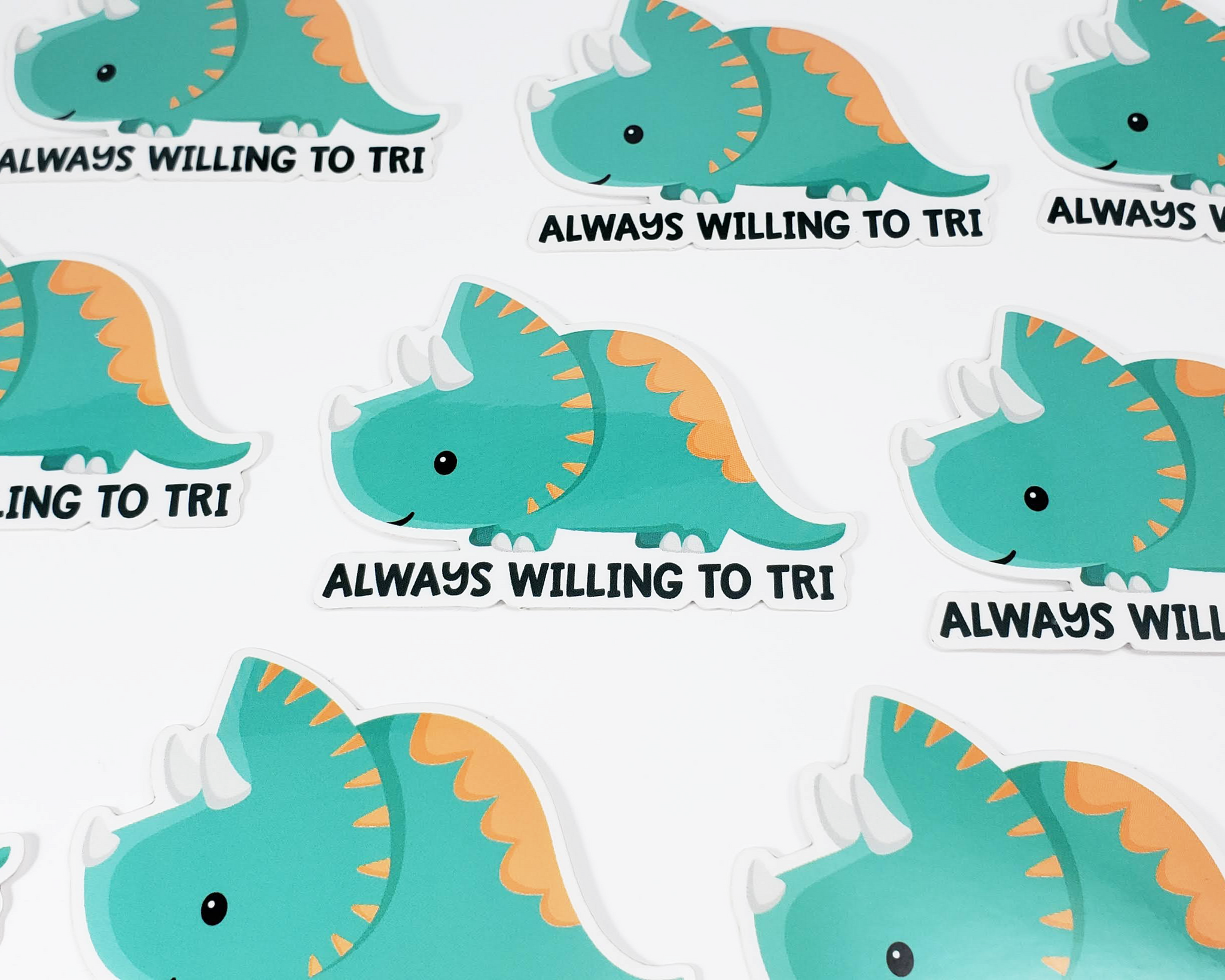 Triceratops Always Willing Sticker
