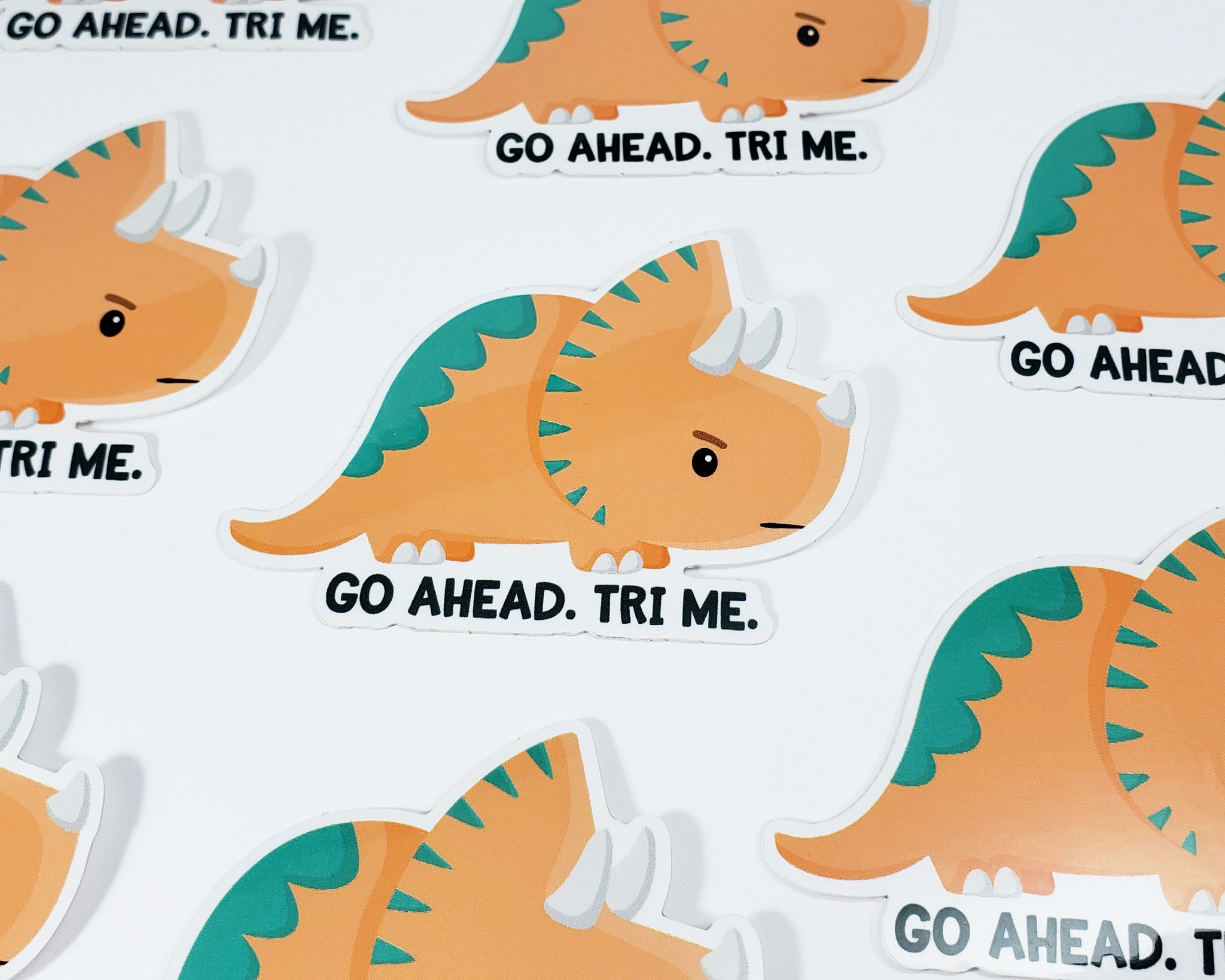 Triceratops Tri Me Sticker