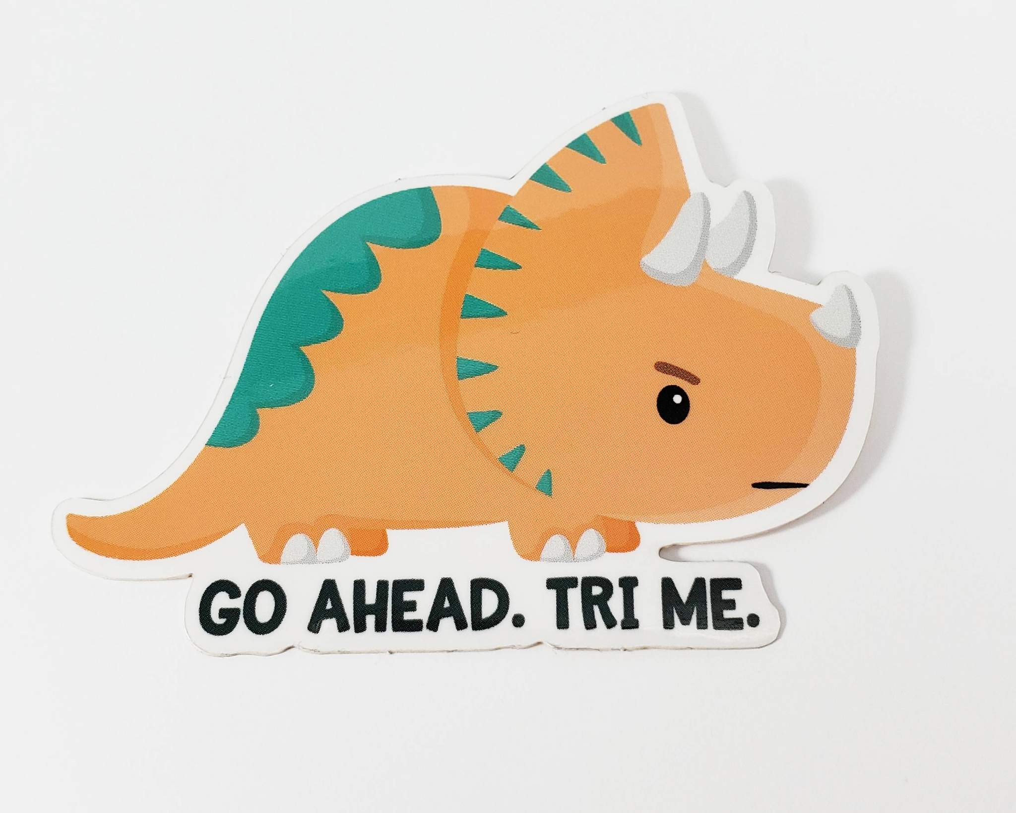 Triceratops Tri Me Sticker