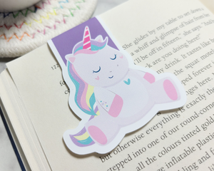 Unicorn Sitting Magnetic Bookmark