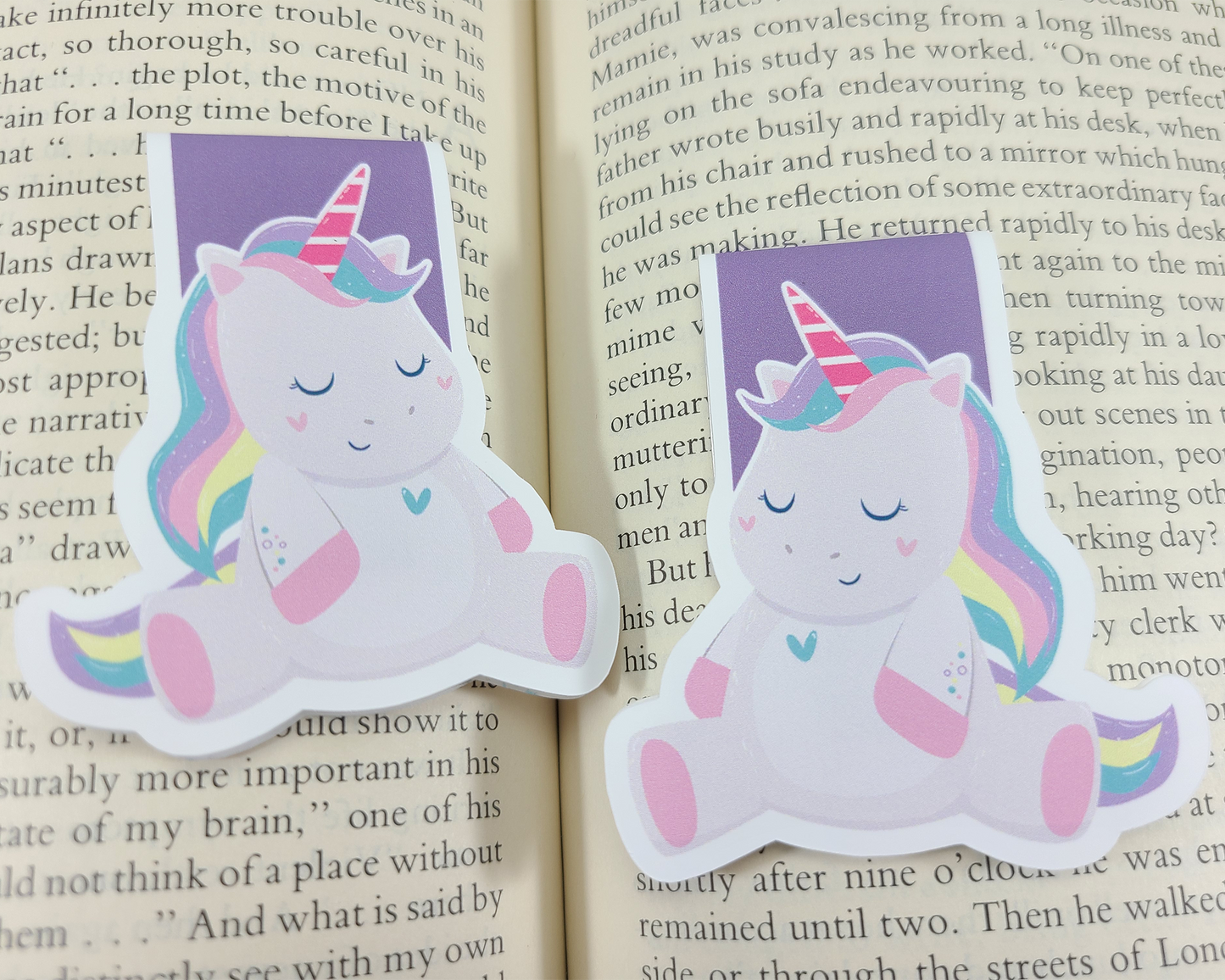 Unicorn Sitting Magnetic Bookmark